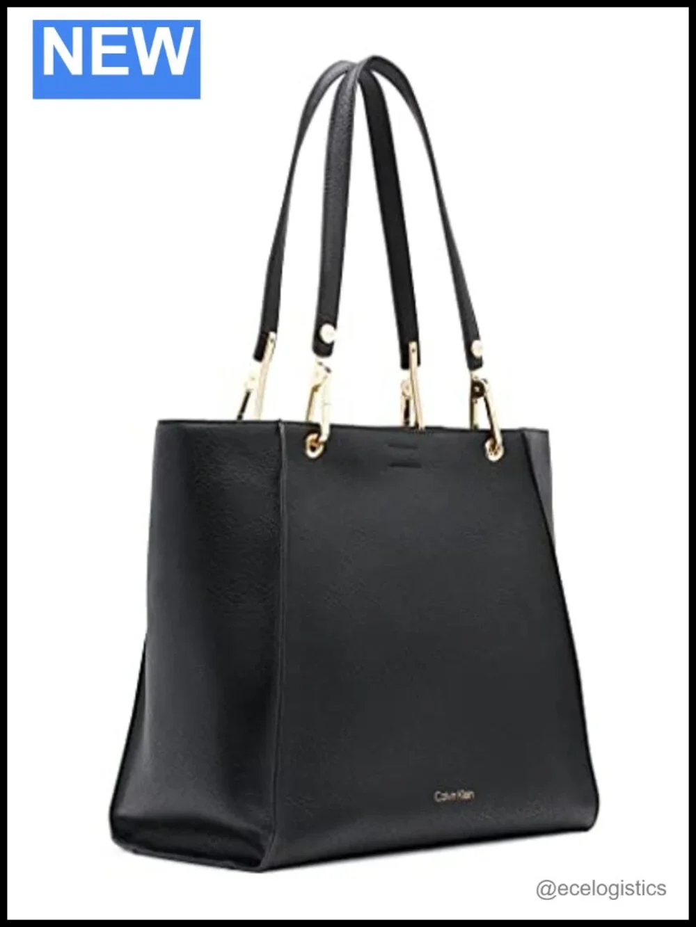 Vegan Leather Tote Bag with Pockets, Crossbody Strap, Zip Pocket, Women's